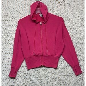 Athleta Balance‎ Hoodie Sweatshirt Women Sz XS Pink Stretch Full Zip Pockets